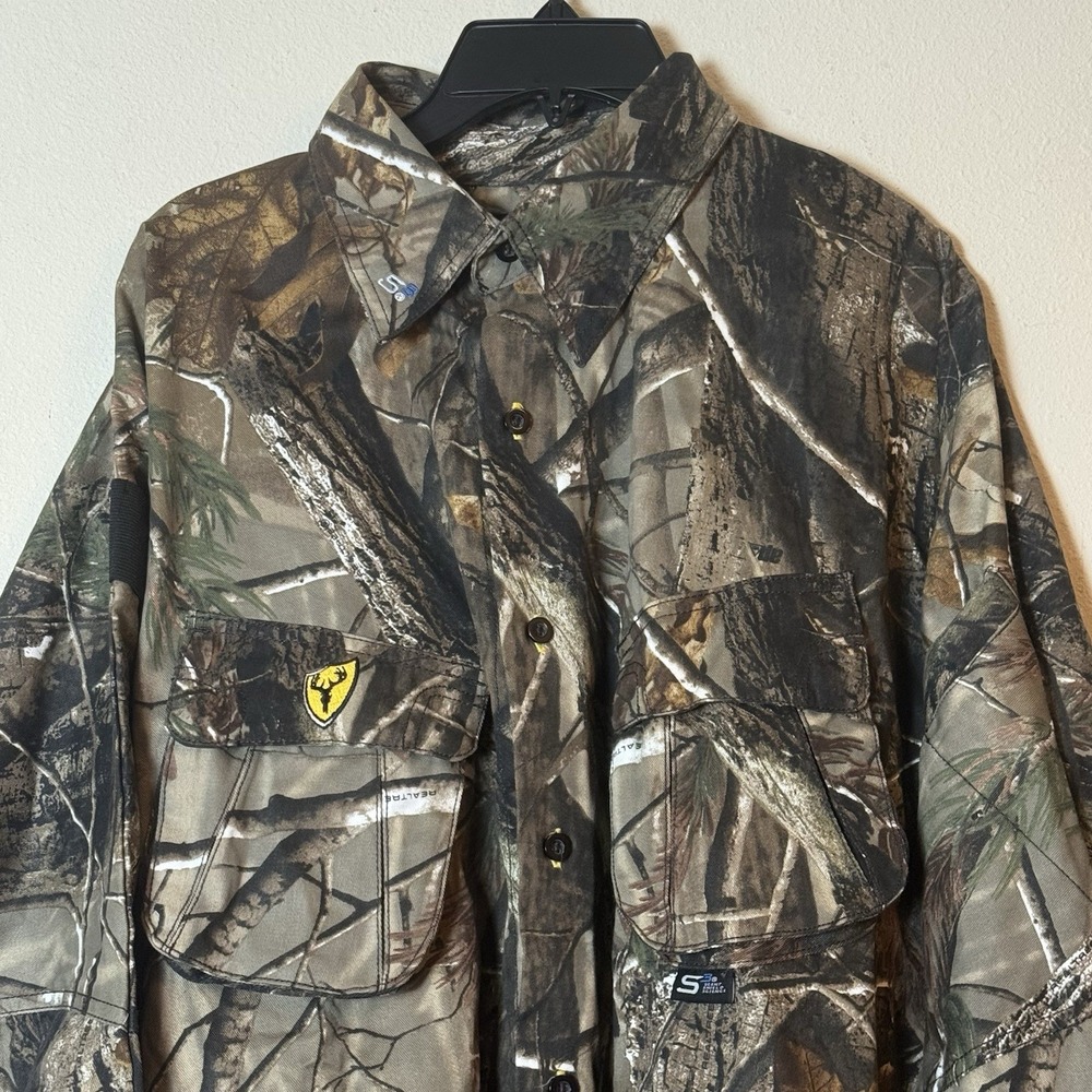 Scent Shield S3 Hunting Shirt Camo Button Front 2XL Realtree Long Sleeve